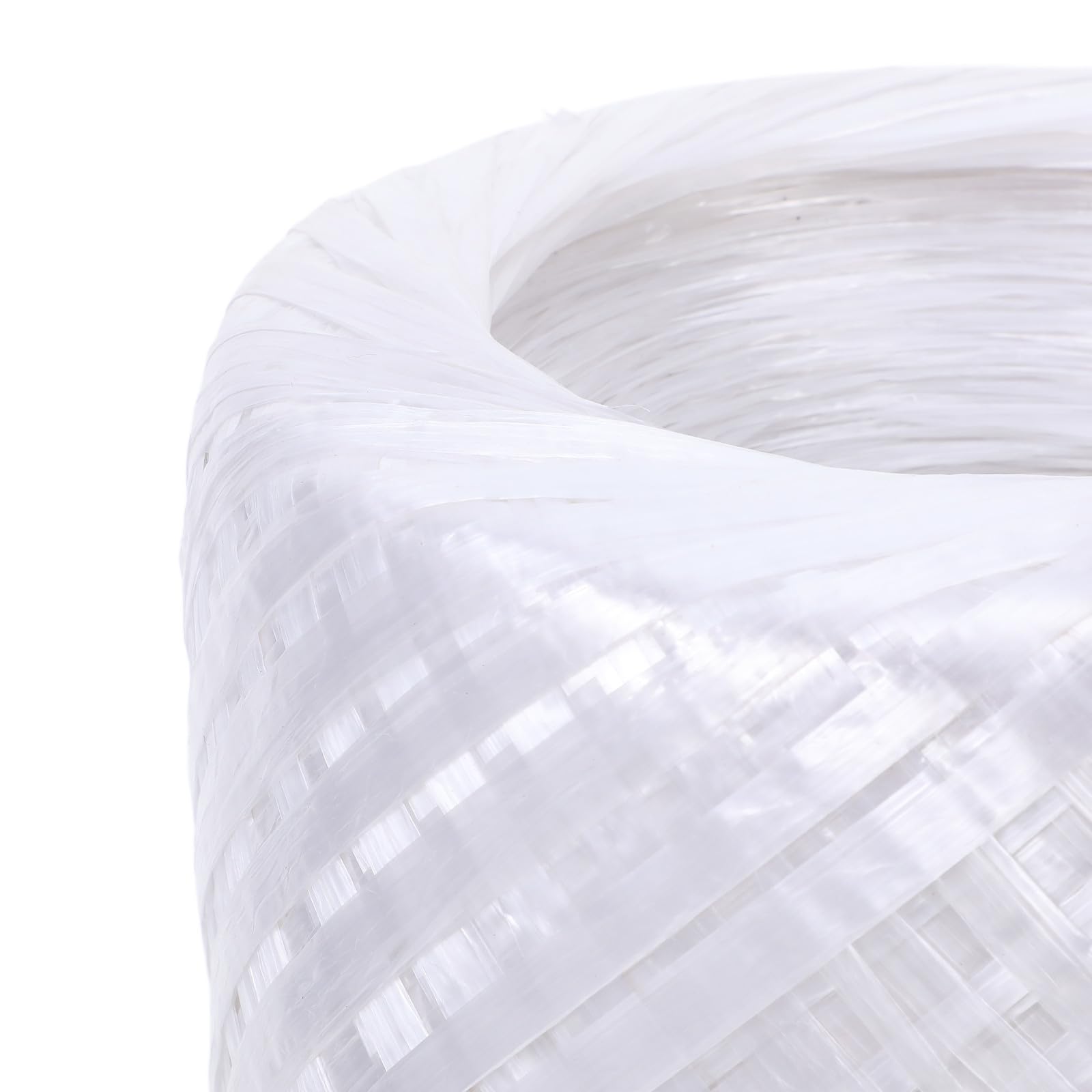 Alasum Corda di Plastica Filo Intrecciato Bianco per Imballaggio Resistente e Facile da Legare e Confezionamento Sicuro e Pratico per Uso Industriale