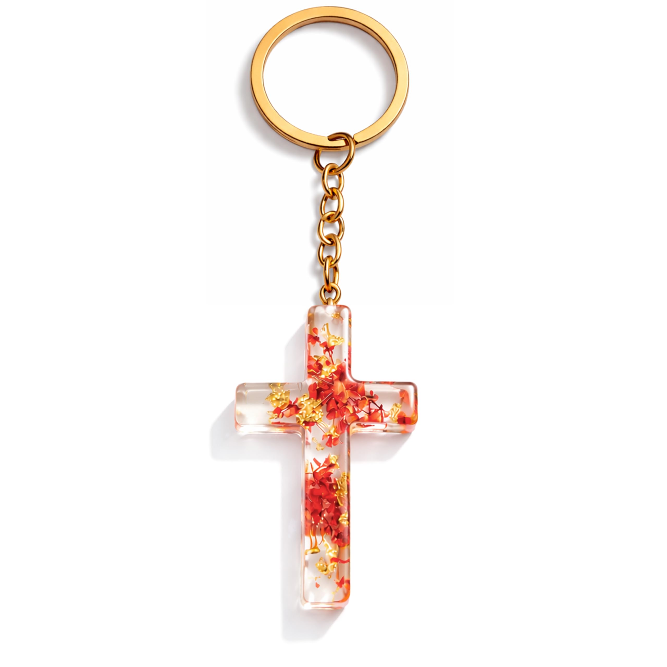 Cross Keychain, Religion Jesus Keyring Christian Gifts, Women Charm for Purse Handbags Backpacks, Small delicate accessories