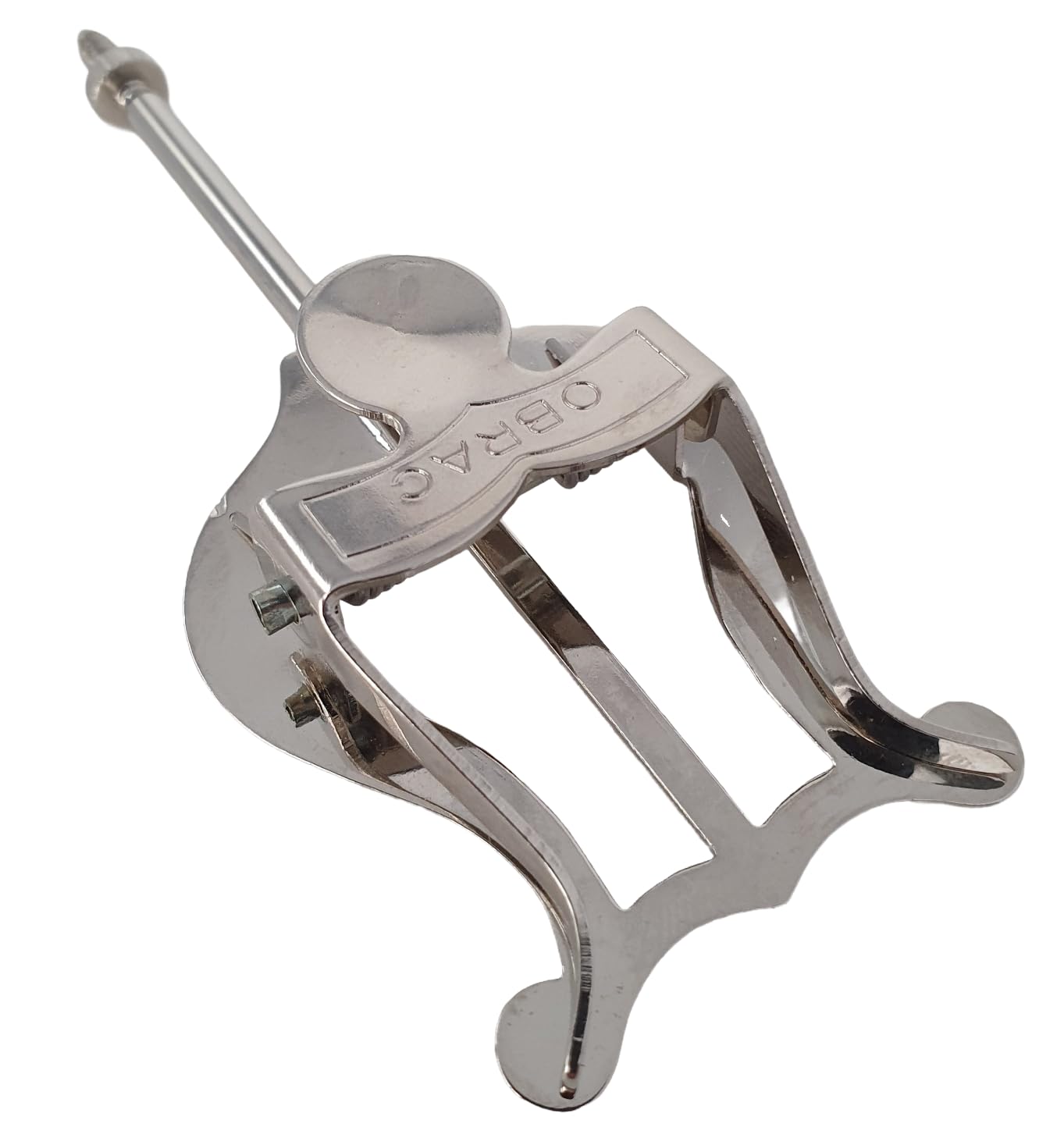 ROCKSTAR MUSIC - Atril de Lira Marcha Requinto y Clarinete, R1211 de Metal para fijar al cuerpo, porta partituras para Instrumento de Viento, con argolla, color Plateado