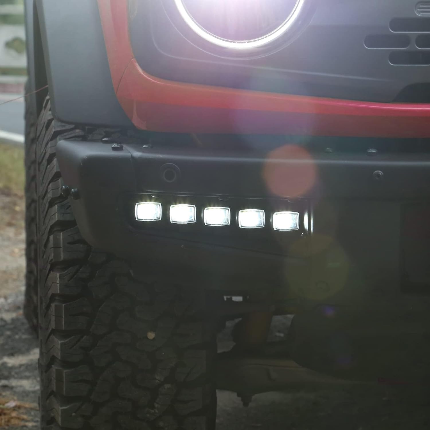 Mabett Fog Lights Assemblies Compatible with Ford Bronco 2026，2021-2025 2/4-Door, Daytime Running Lights for Bronco Accessories,Upgraded Fog Light Assembly
