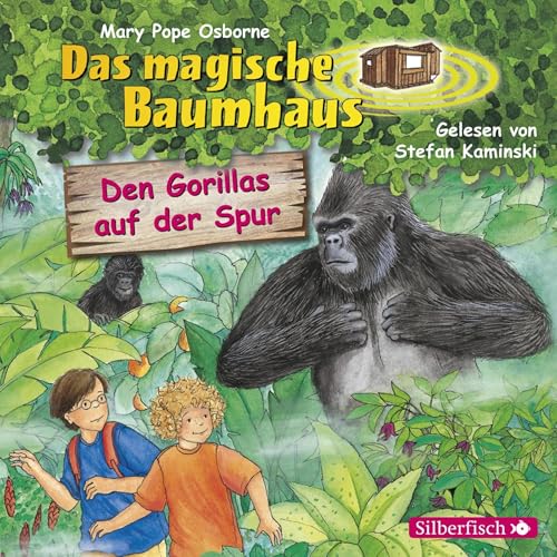 Diseño de la portada del título Den Gorillas auf der Spur