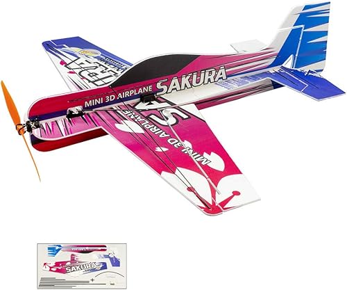 Viloga Avión volador acrobático 3D EPP Sakura, 16.535 in, kit de avión RC de espuma duradera para adultos (KIT, PP Sakura, no incluye control de