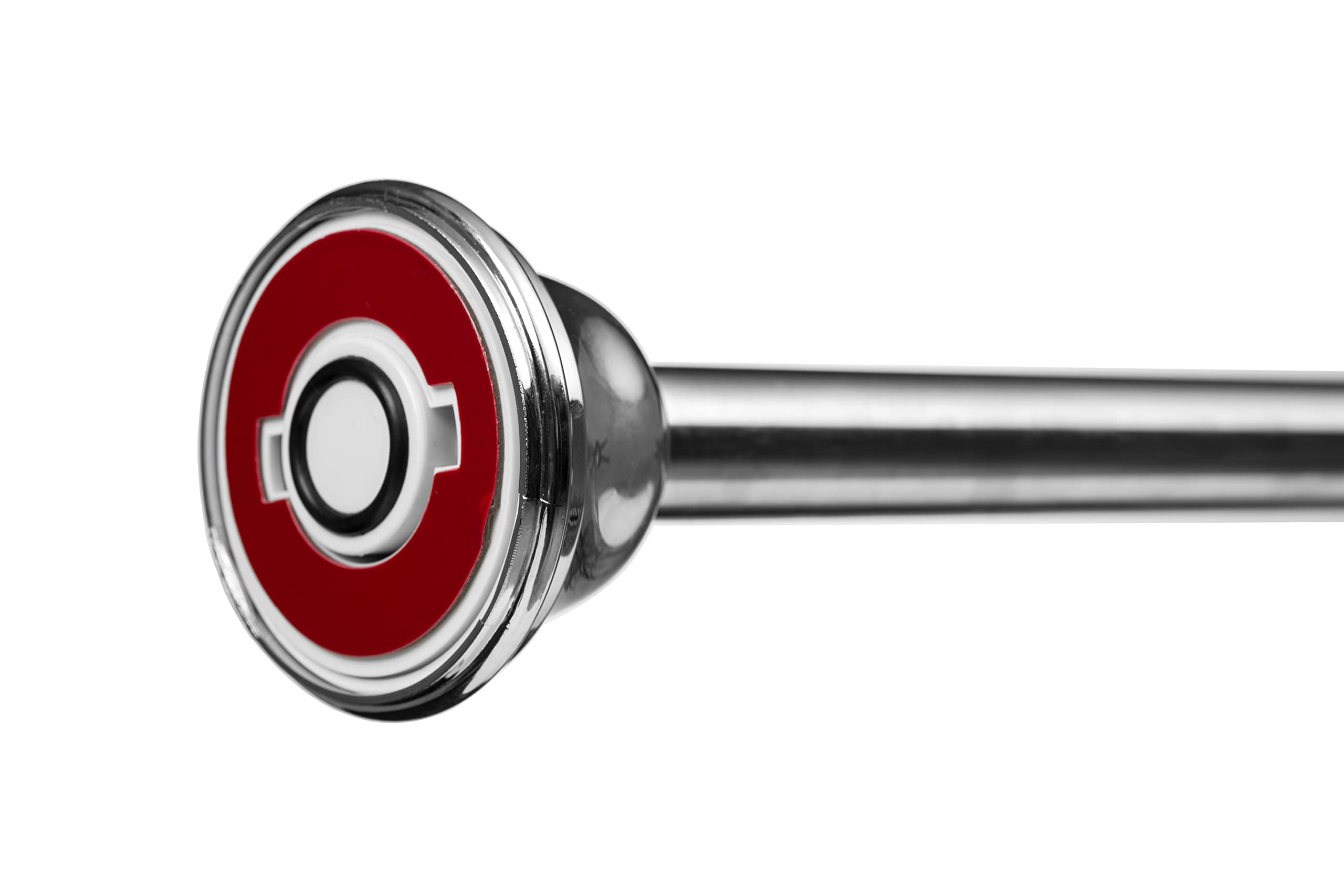 Croydex Stick n Lock No Drill Stainless Steel Adhesive shower curtain rod, adjustable curtain rod from 48in-86in, Chrome finish, curtain rods no drilling