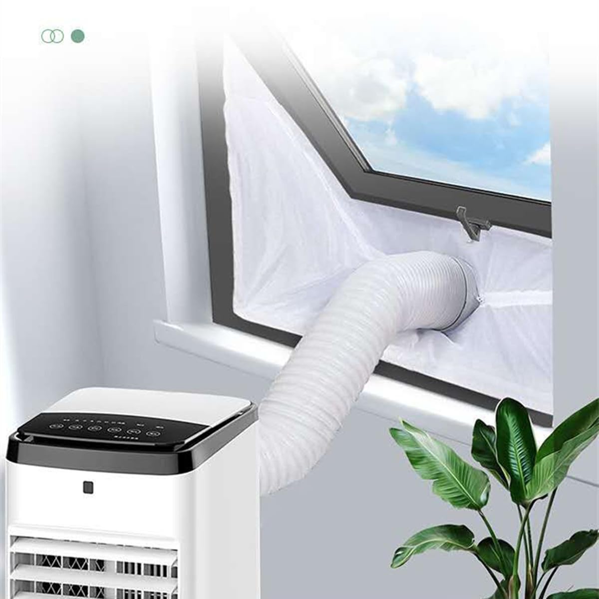 Kit de Sellado para Ventana de Aire Acondicionado Portátil, Aislamiento Térmico, Impermeable, Fácil Instalación (400cm)