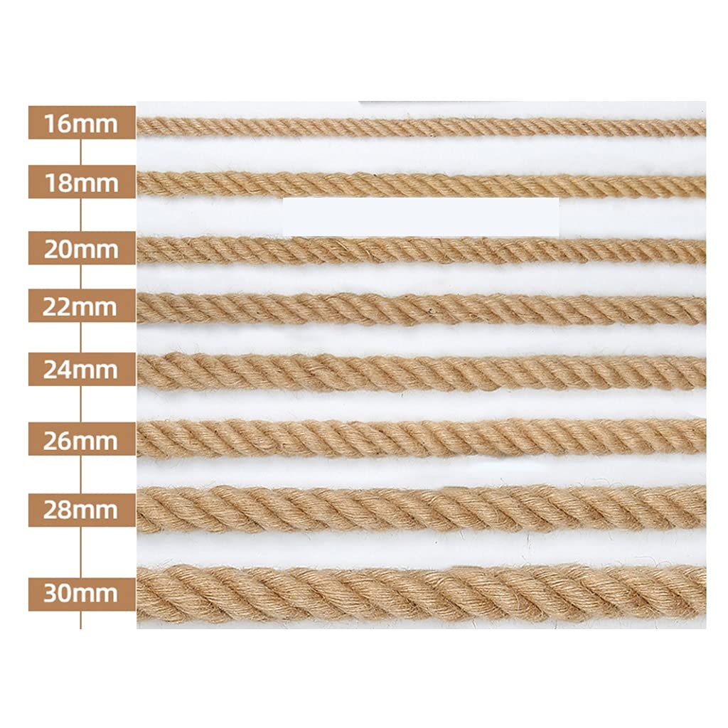Nautica Nautica Spago Corda di iuta Spago di iuta naturale 28mm Decorazione Fascio Giardinaggio Casa Industriale Tiragraffi per barche Ancoraggio per barche Dock Arrampicata Robusto spago di iuta