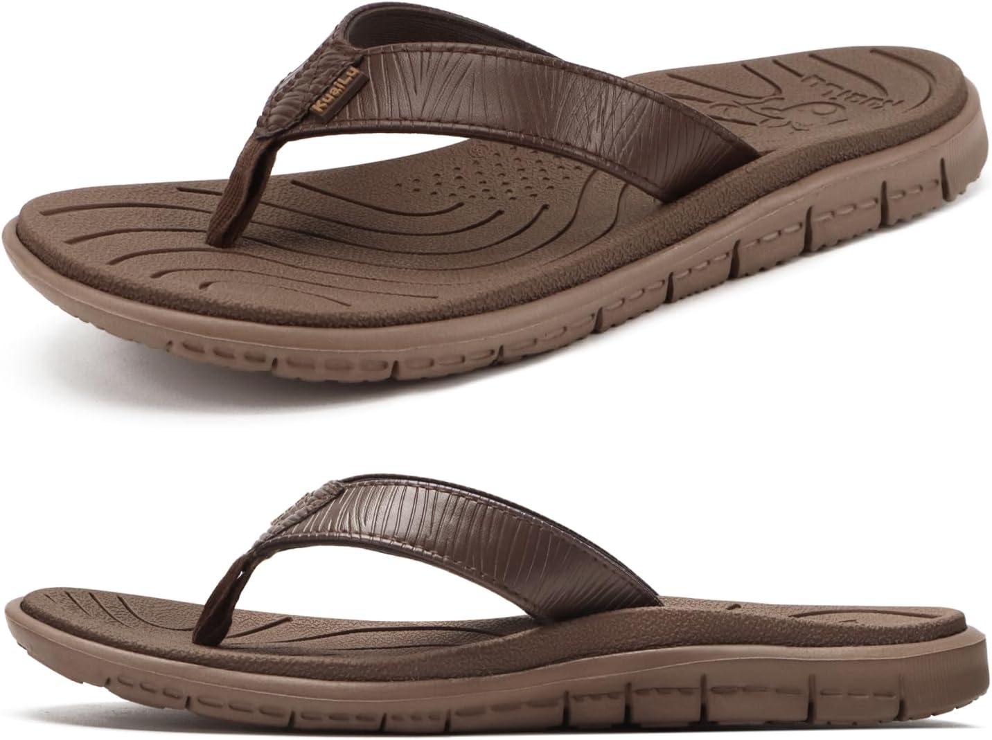 KuaiLu Comfortable Flip Flops for Women with Arch Support Summer Beach Walking Thong Sandals Slip On Indoor Outdoor