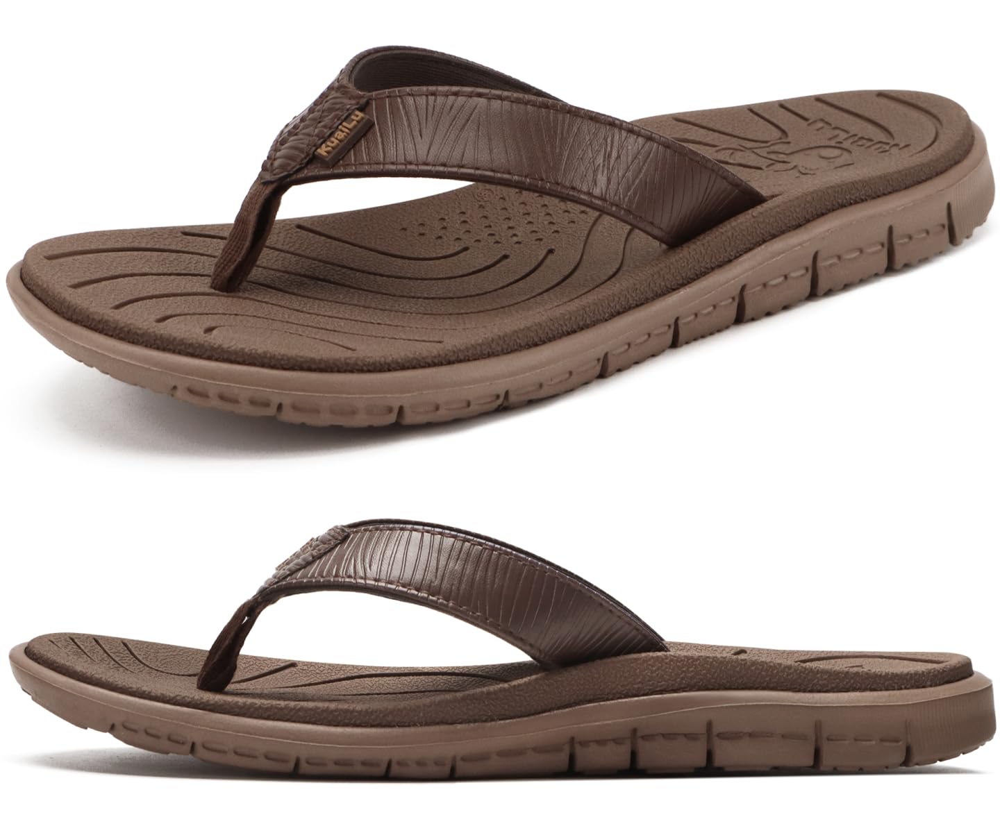 KuaiLu Comfortable Flip Flops for Women with Arch Support Summer Beach Walking Thong Sandals Slip On Indoor Outdoor