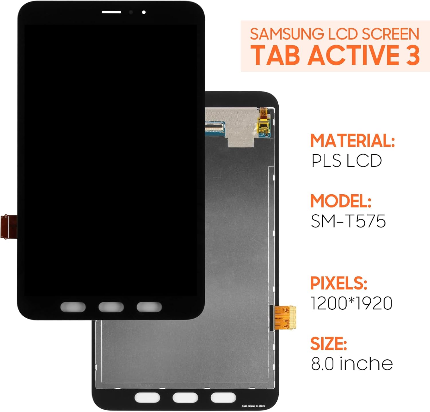Screen Replacement for Samsung Galaxy Tab Active 3 2020 LCD Display SM-T575 SM-T577 Touch Screen Digitizer Full Assembly,with Tools
