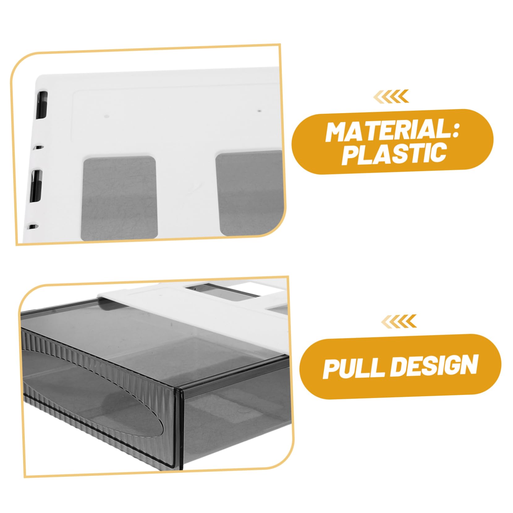 Cassetto Sotto Scrivania in Plastica Resistenti Organizer Portaoggetti Per Ufficio 2 Pezzi Cassetto Da Tavolo Compatto