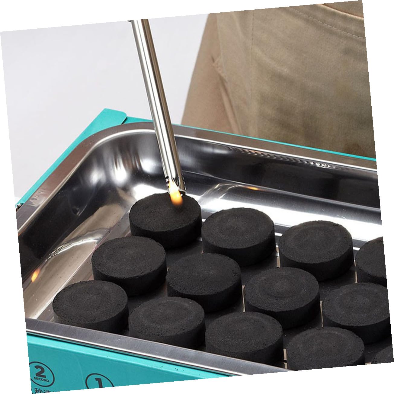 Toyvian 70pcs Charbon de Bois Portable pour Barbecue et Feu de Camp, Allumage Rapide, Léger, pour Camping et Randonnée