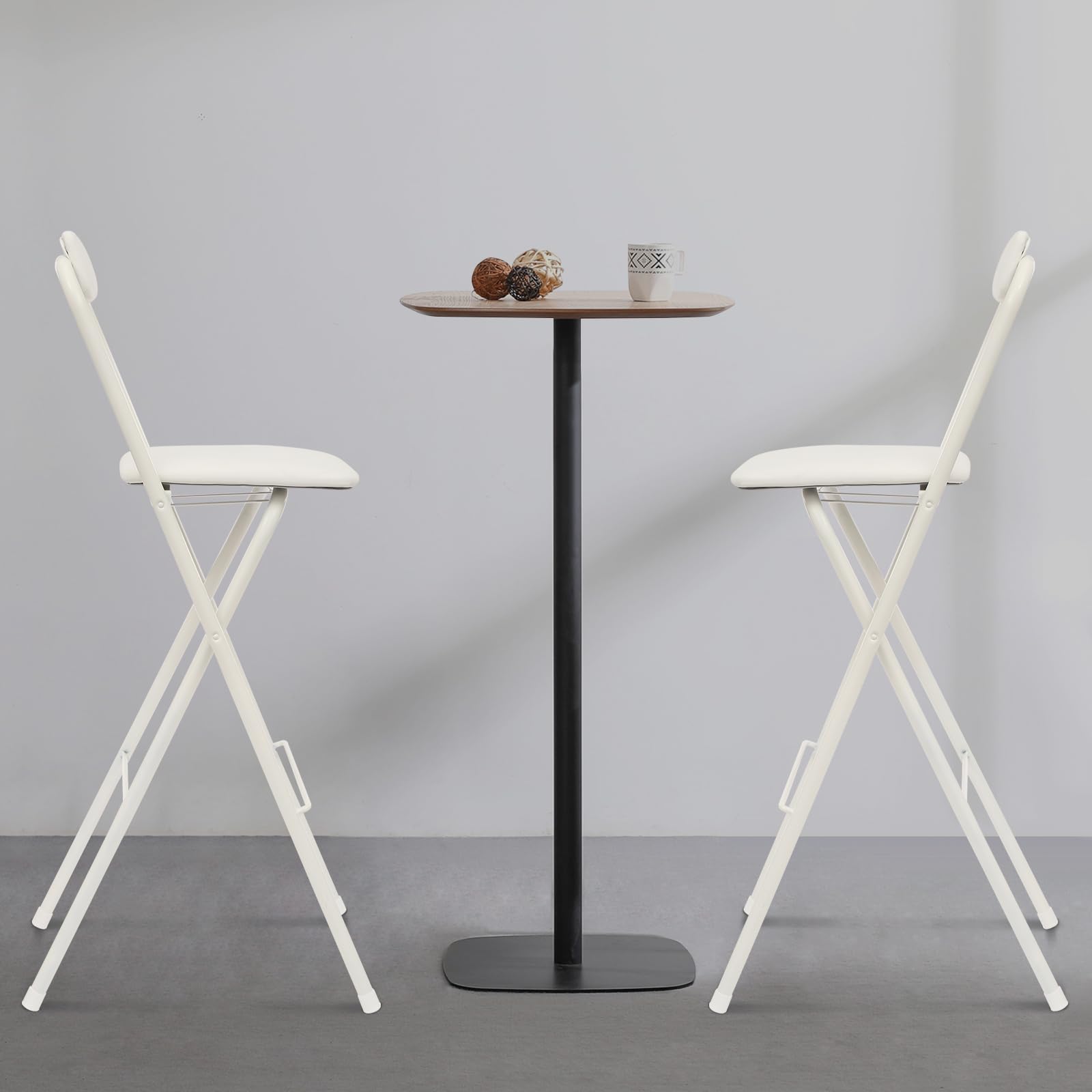 Foldable Counter Height Stool FRANKLIN Bar Stool With Backrest