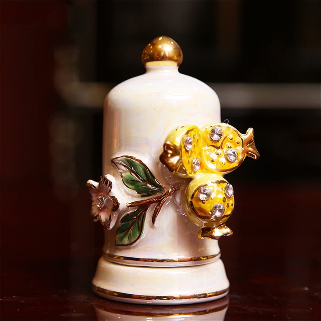 AYCDL European-style ceramic toothpick box household toothpick box desktop decoration toothpick holder Toothpicks,E