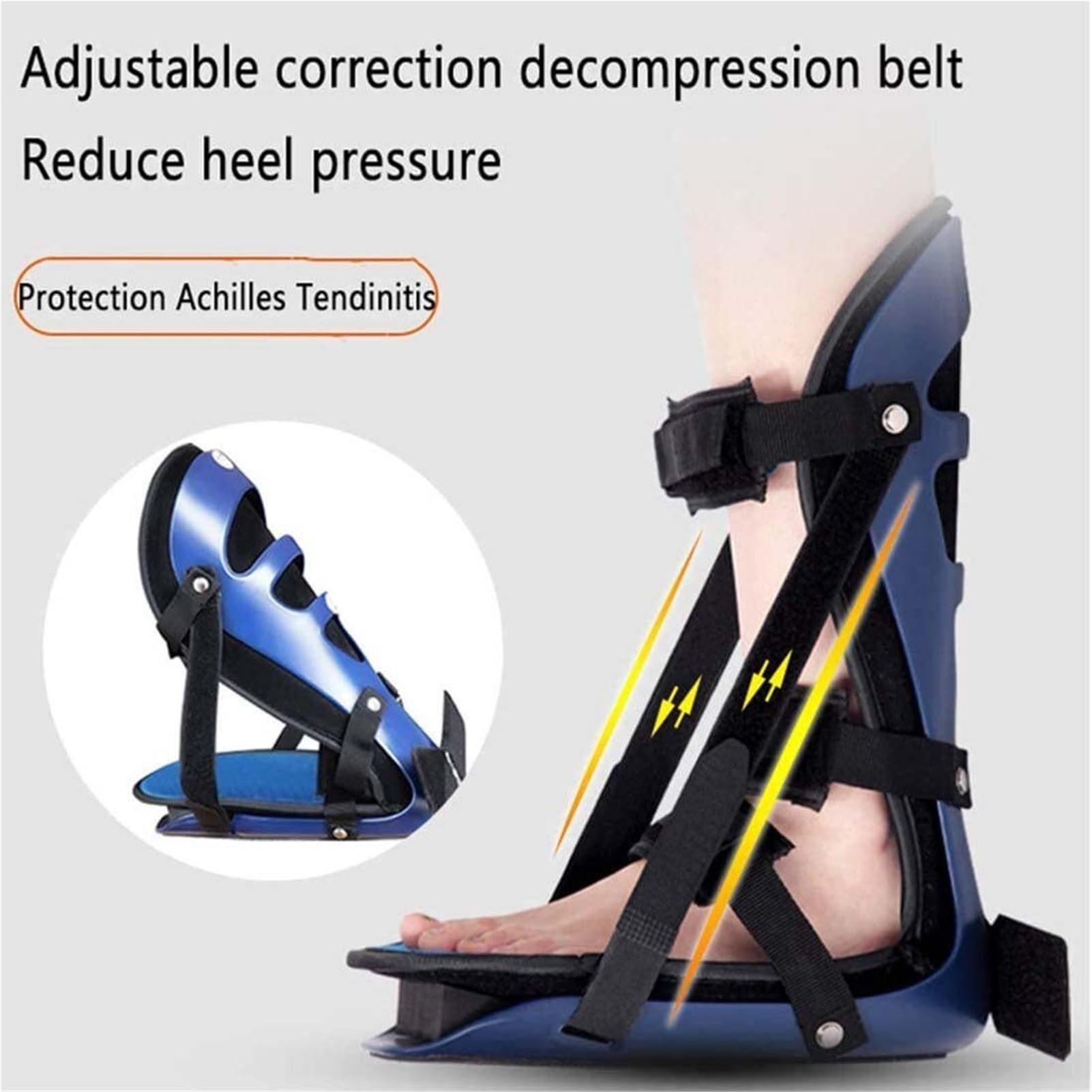 Bota elástica for dormir: férula nocturna for fascitis plantar, férula ajustable for tendinitis de Aquiles, se adapta al pie derecho o izquierdo for aliviar el dolor, el dolor de pies y el estiramient