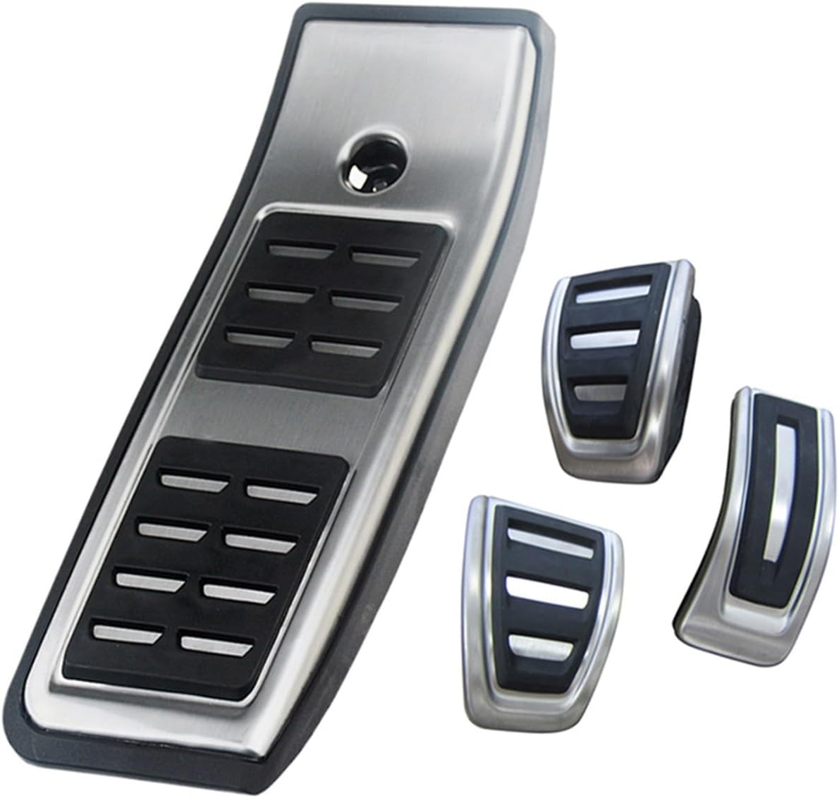 Stainless Steel Fuel Brake Footrest Pedal Pedals Pad Compatible With A4 B9 A5 F5 2016 2017 2018 2019 LHD AT/MT Avant Sport Auto(AT 2PCS)