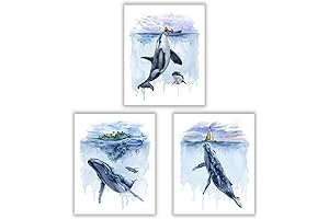 Enchanting Ocean Animal Whale Nursery Wall Decor