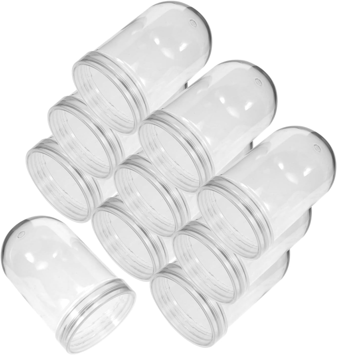 Cabilock 30pcs Clear Empty Snow Globes DIY Craft Props for Holiday Decorations Lightweight Pet Material for Creative Projects