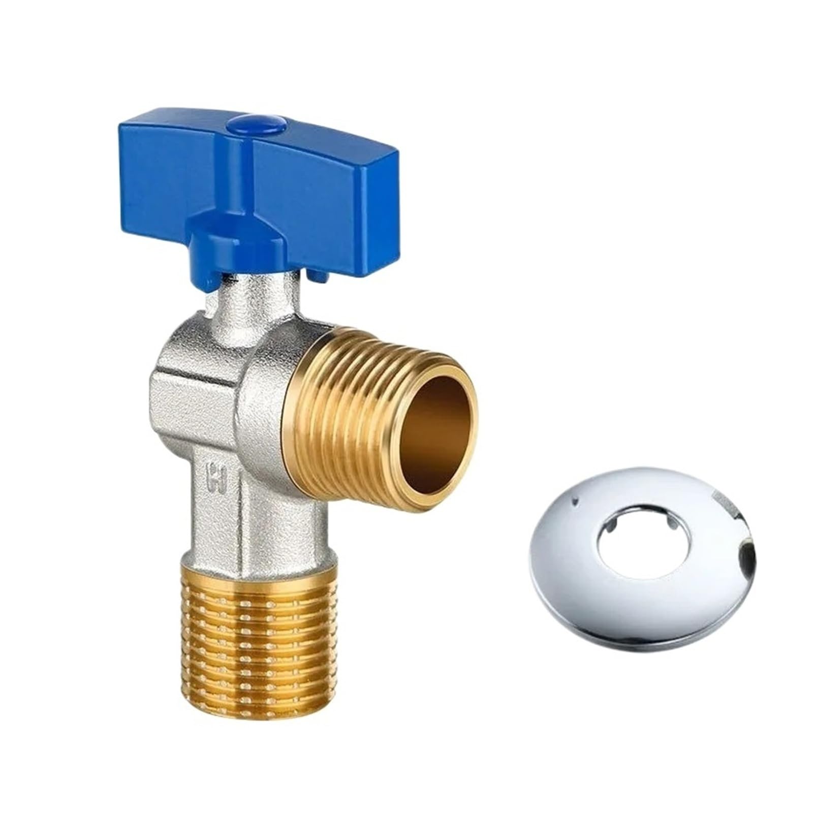 Bvhisehp Blue Heavy Duty Full Copper Large Flow Angle Stop Valve