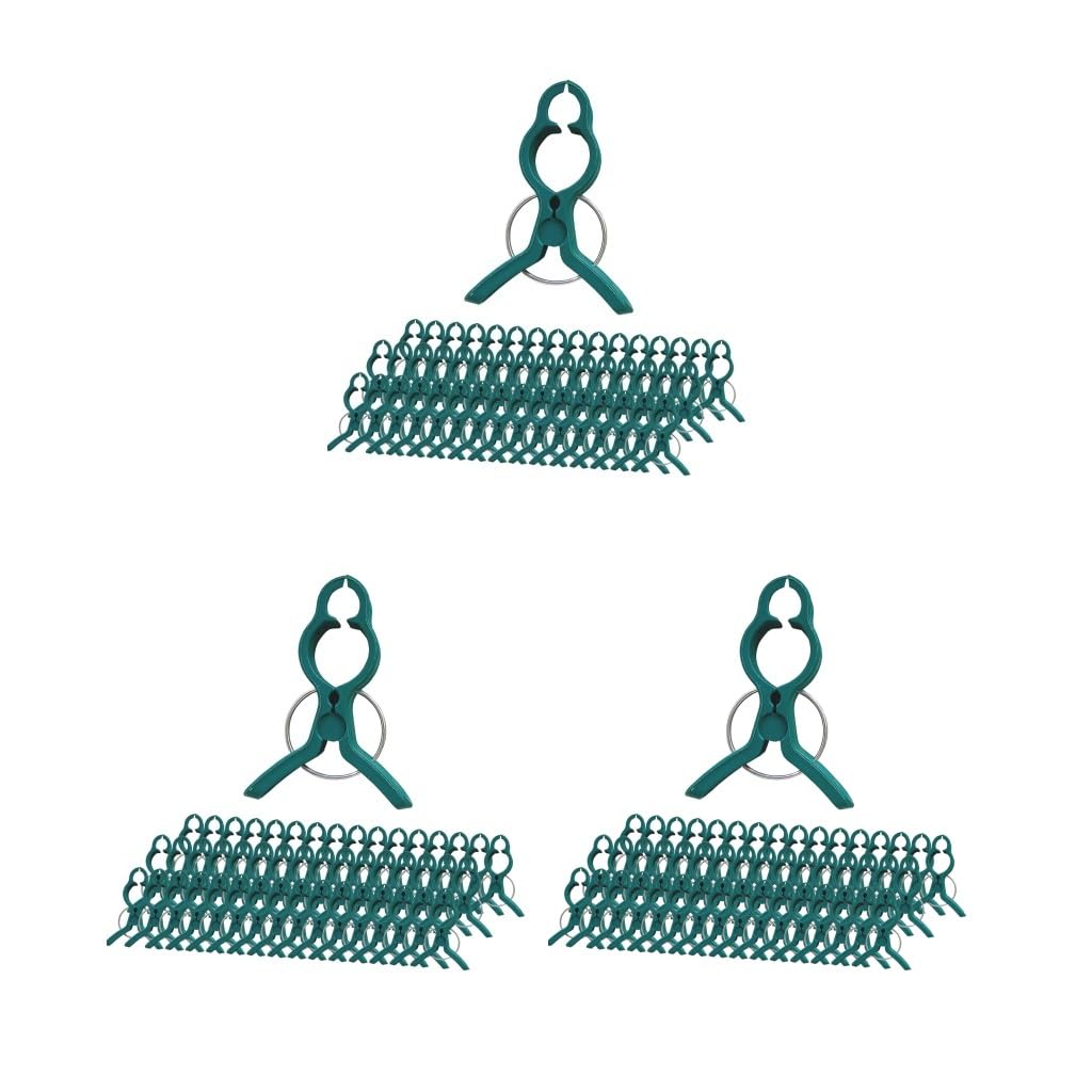 3 Set mit 50 Stück Pflanzenclips Pflanzenstützclips Zimmerpflanzen zur Unterstützung von Stielen Fisch L, Grün