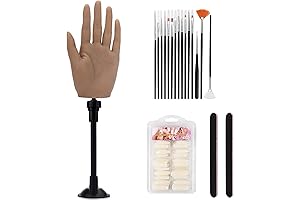 Practice Hand for Acrylic Nails Realistic | Flexible Bendable Hand Stand