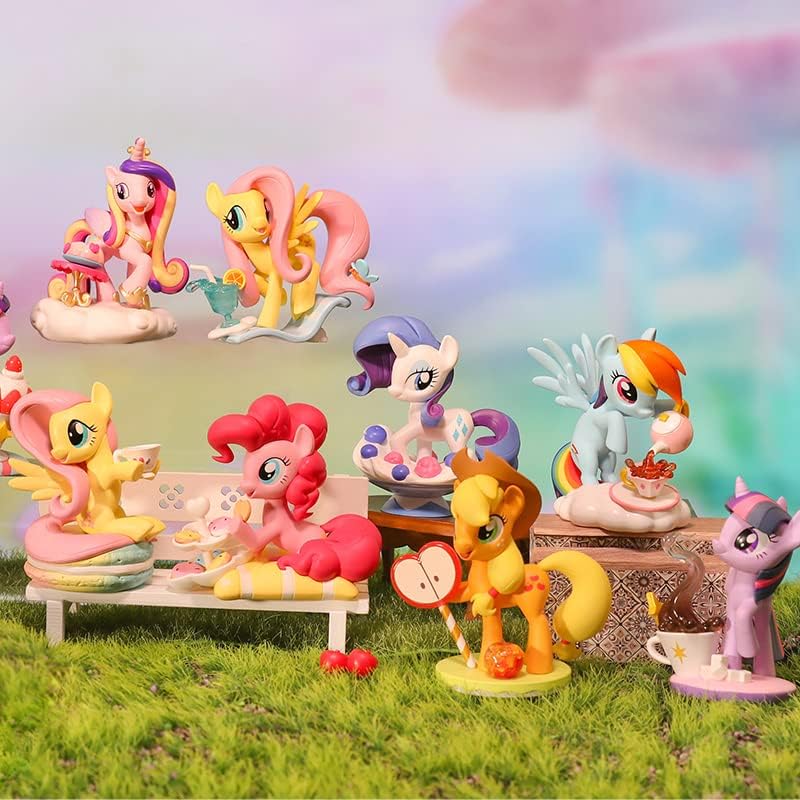Miniatura 5 de POP MART My Little Pony Leisure Afternoon Series 3 piezas Caja de figuras de acción exclusiva caja de juguete a granel popular juguete de arte