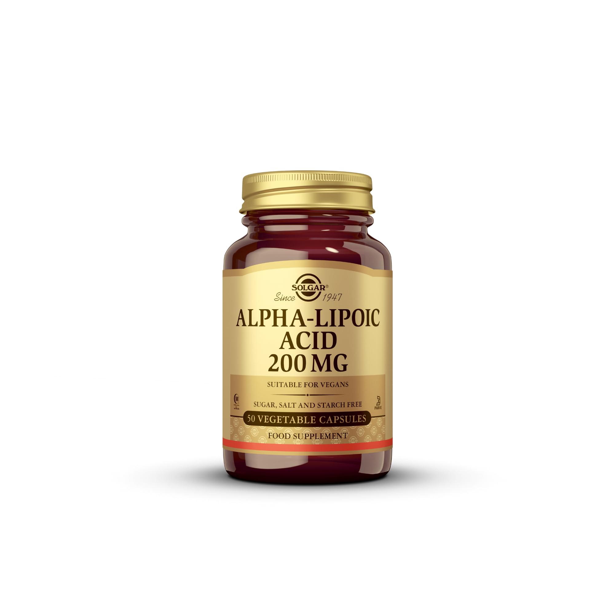Solgar | Ácido Alfa-Lipoico 200 mg | 50 Cápsulas vegetales