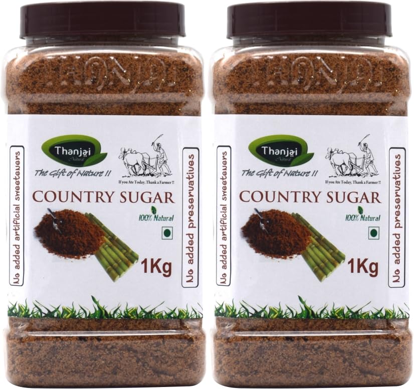 Thanjai Natural 2Kg Organically Processed Pure Country Sugar Natural Pure /Naatu Sakkarai 2kg Jar 100% Natural (B07YQXR4LS) Amazon Price History, Amazon Price Tracker