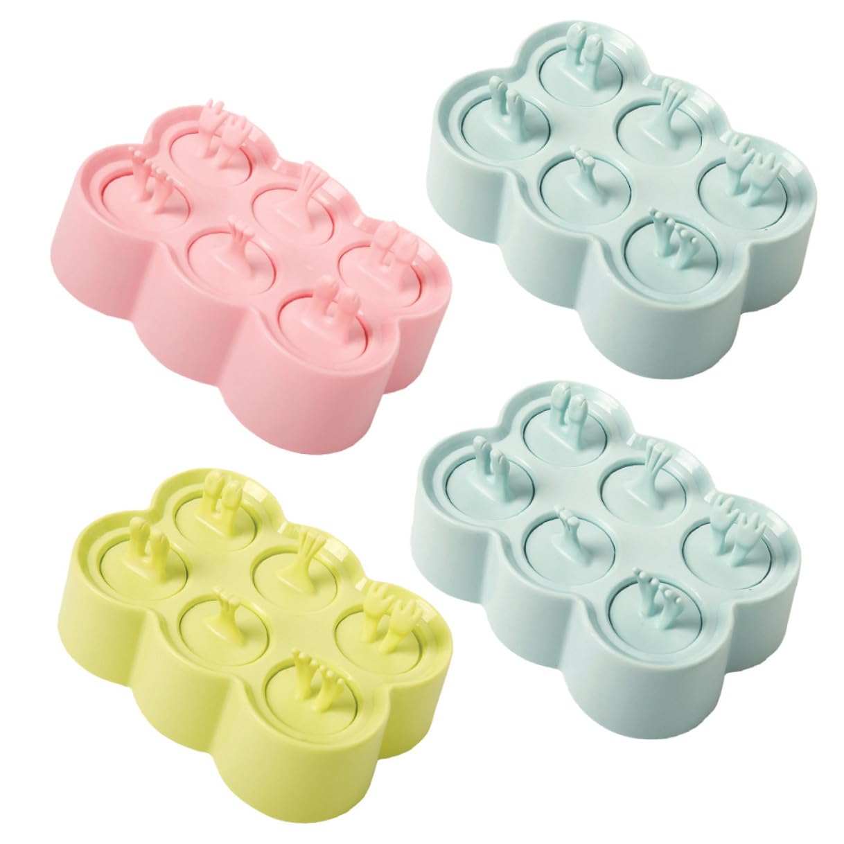 DECHOUS 4 Ensembles Moule à Glace Silicone Soi-même Moules à Glaçons Été Animaux