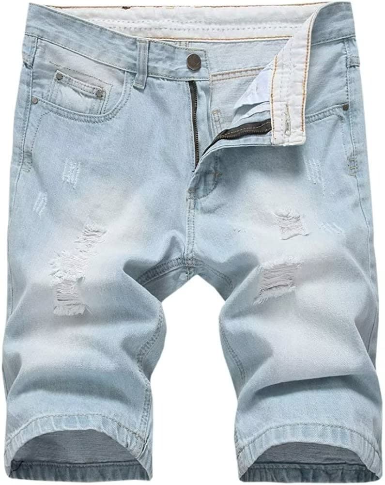 Men's Casual Denim Shorts (No Belt)
