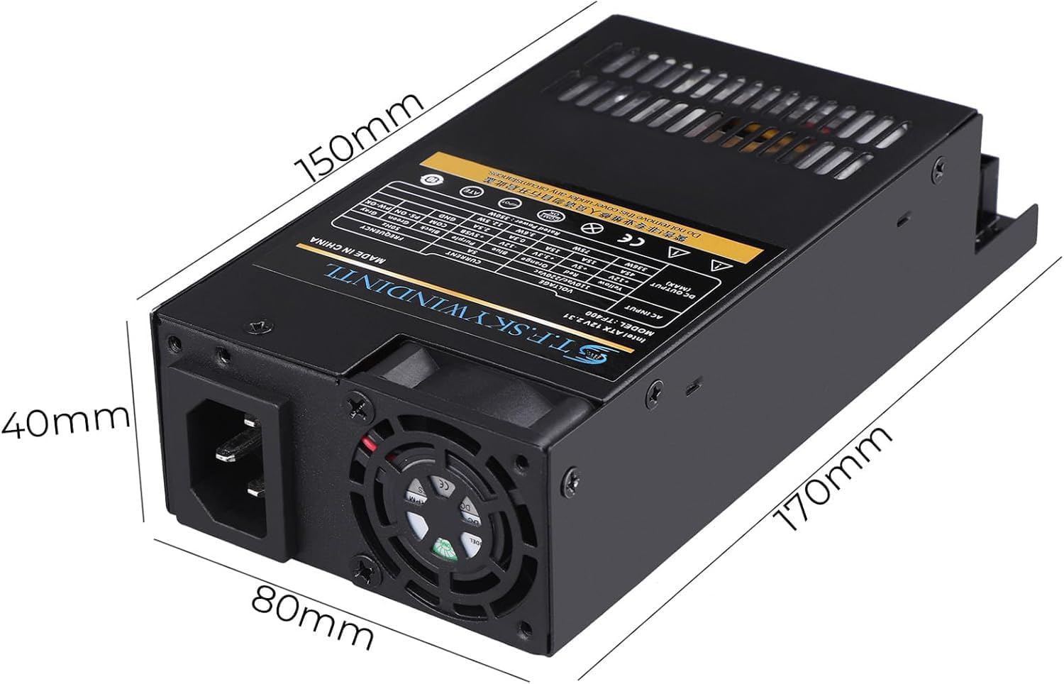 Flex Power Supply 350W Fully Modular Small-1U PSU 110-220V AC with 1x20/24Pin Motherboard Power,2xSATA Interfaces, 2xIDE Fan Power for Rack Mount Case Desktop Server POS AIO System