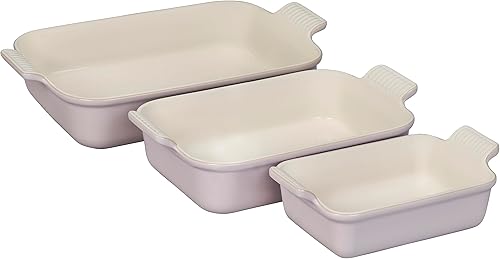 Miniatura 2 de Le Creuset Juego de 3 platos rectangulares de gres Heritage Shallot