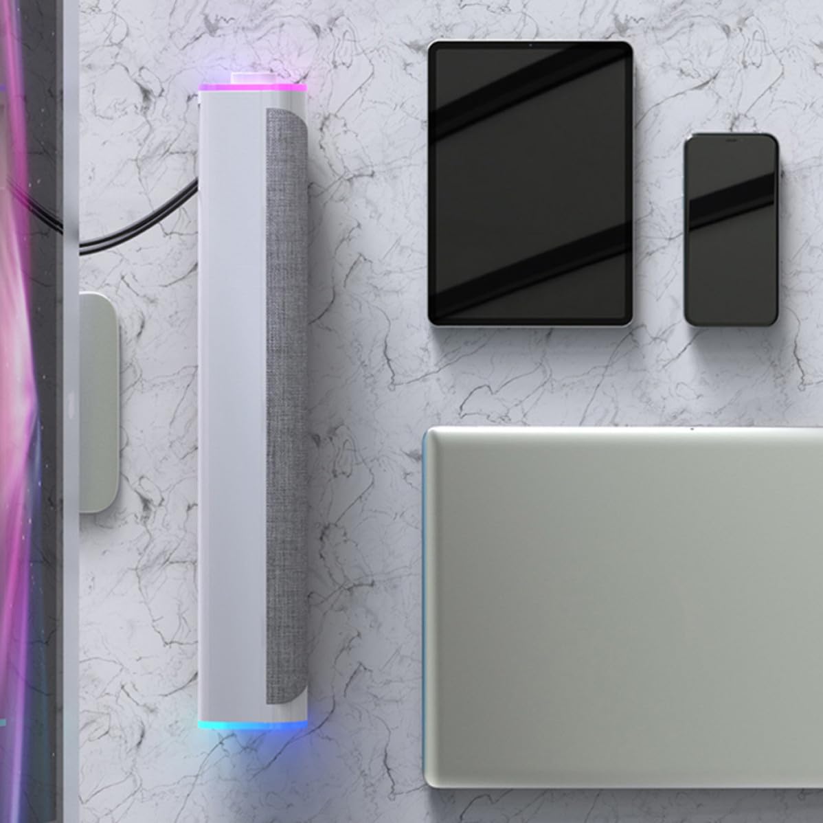 Hemobllo Soundbar Design Salvaspazio Doppio Altoparlante Cablato Qualità Audio Super Chiara per Computer e Tablet per Ufficio e Scuola