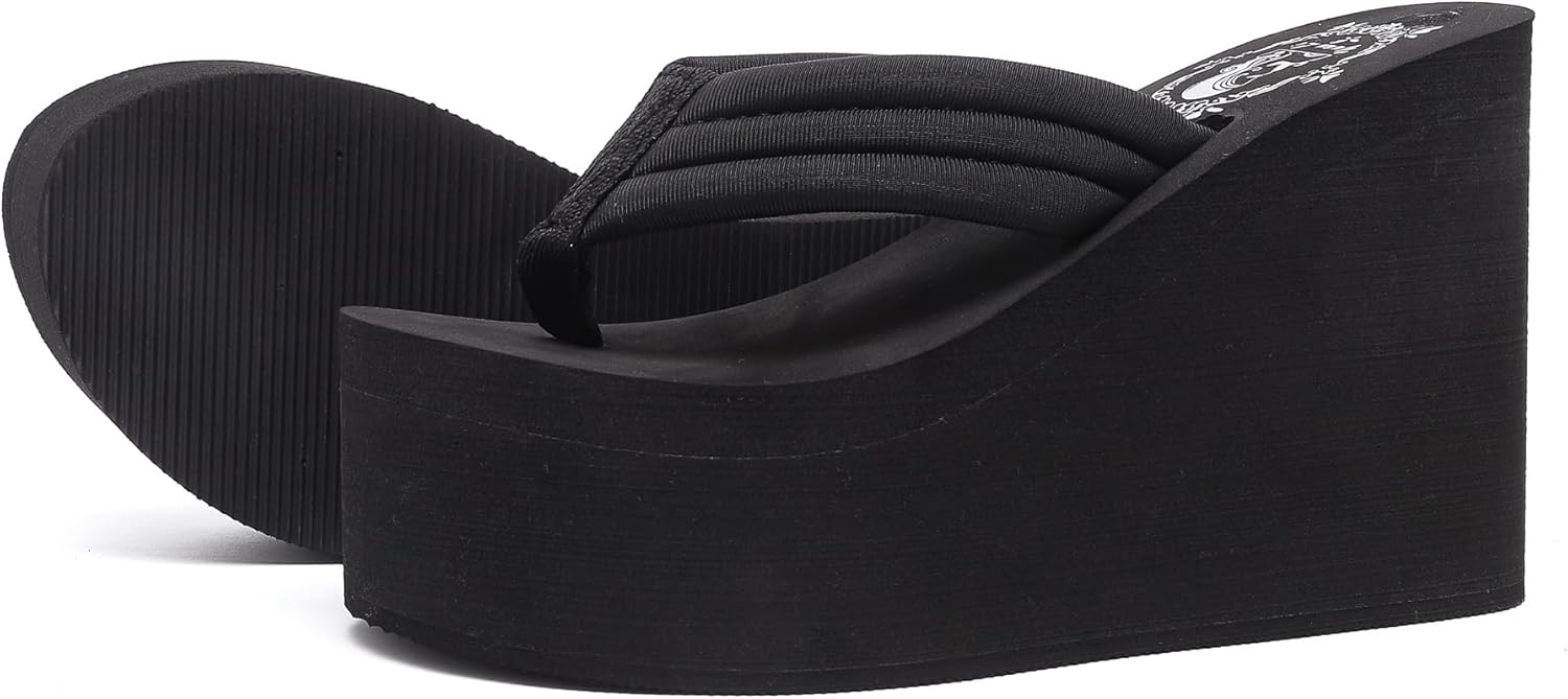 Womens Wedge Sandals Platform Sandals Women Chunky Wedge flip flops Sandals for Women - Image 4