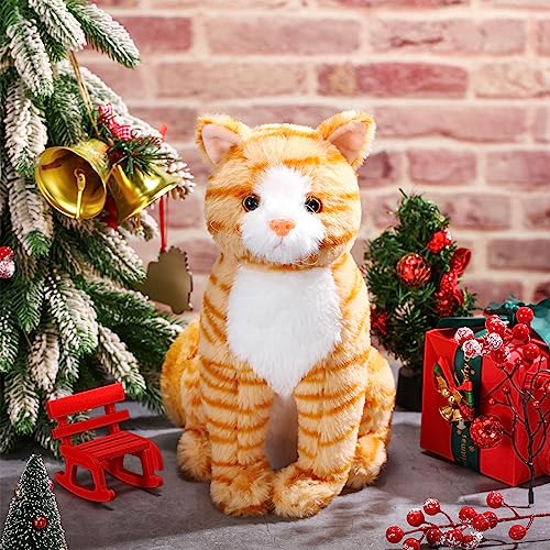 Libima 13 Inch Orange Stuffed Cat Realistic Soft Plush Animal Toy by Libima - Used condition - Image 5