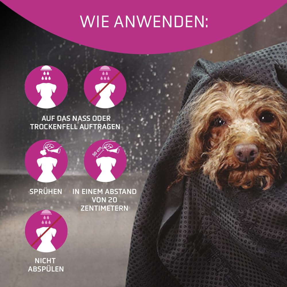 Artero Flash. Conditioner und Glanzverstärker für Hunde und Katzen in Sprayform, erleichtert das Bürsten ohne Haarbruch.