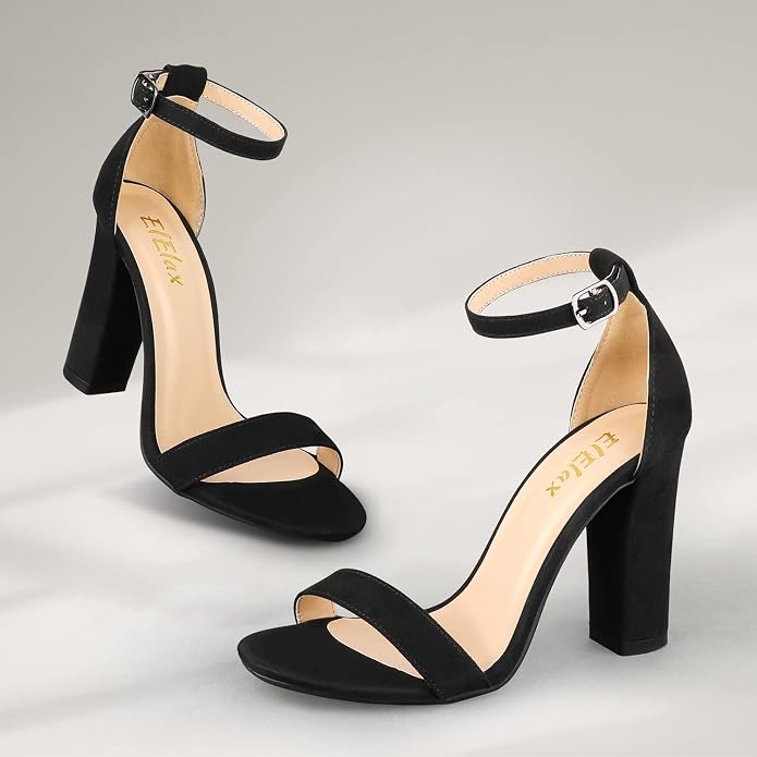 for Women Strappy Sandals Chunky Pumps 