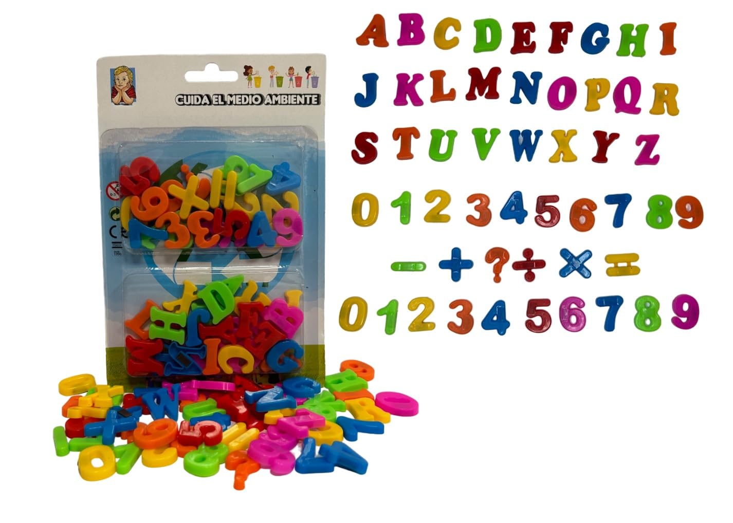 Lettere e Numeri Magnetici Misura Grande 5 cm Giocattoli Educativi Numeri Magnetici Lettere Magnetiche per Bambini 52 Pezzi Ragazzi Adulti Alfabeto Numeri Lettere Simboli Matematici (LETTERE 52PZ