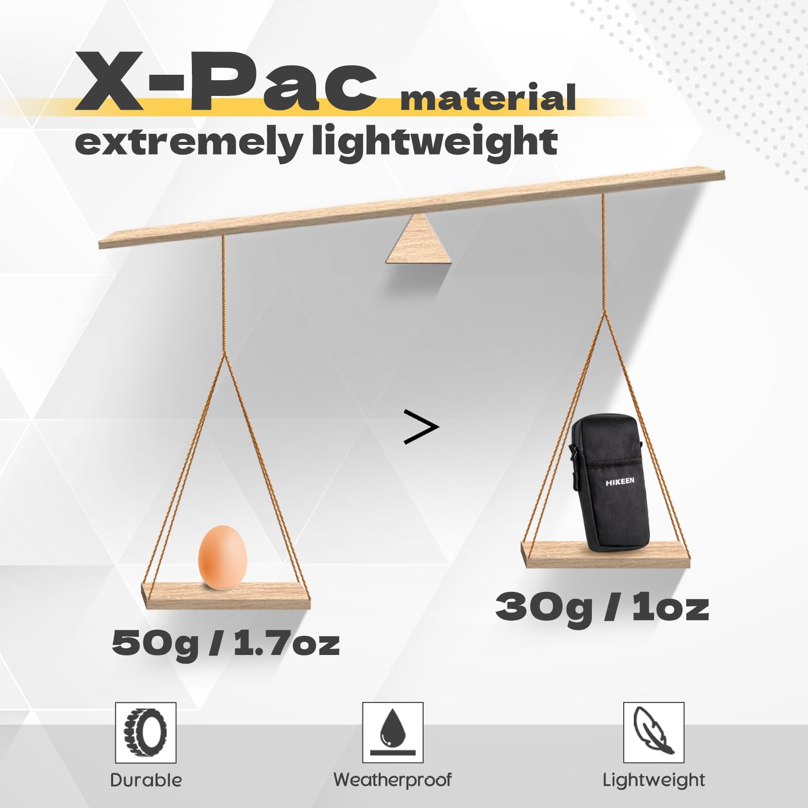 Hikeen X-Pac Backpack Strap Pouch for Smartphone, Weatherproof Durable Tactical Molle Phone Pouch with Carabiner, Molle Backpack Phone Holder Fit Outdoor/Hiking/Climbing