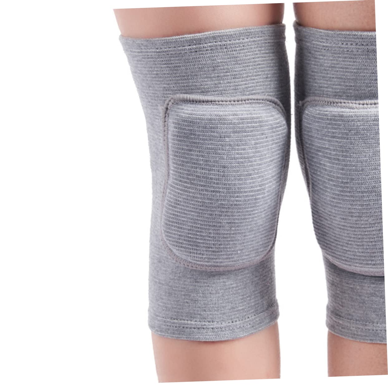 GOOHOCHY 2pcs Safety Support Knee Pads for Fitness Training Breathable Exercise Sponge Knee Protectors for Gym Squat Running Tennis Grey