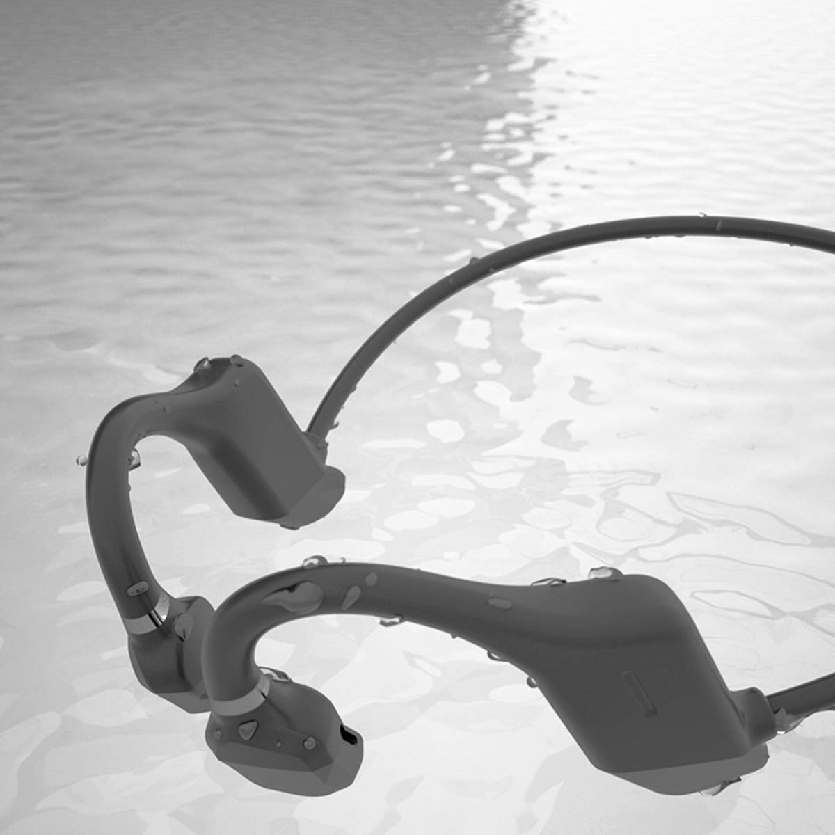 Auriculares inalámbricos de conducción ósea, auriculares estéreo de alta fidelidad inalámbricos con micrófono para deportes fitness