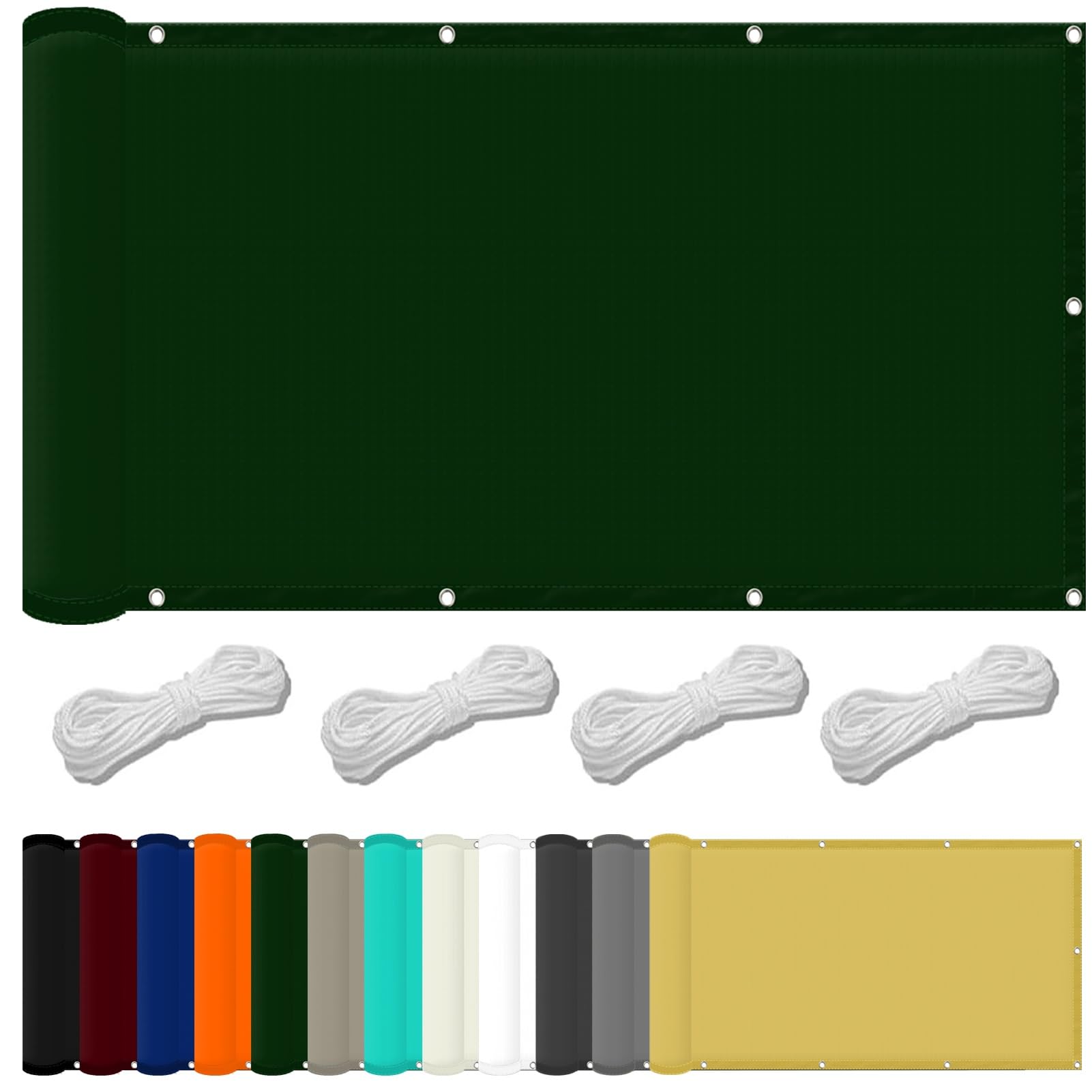 GLDYTVF Outdoor Waterproof Patio Awning 3.3x9.2ft Garden Shade with 98% UV Block Includes Fixing Kit Ideal for Pool Terrace Greenhouse Dark Green Shade Cloth Mesh