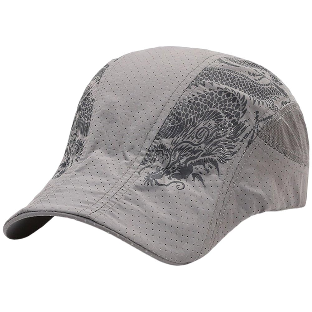 Sslvya Summer Newsboy Caps Chinese Dragon Print Flat Caps Breathable Painter Beret Ivy Cap Mens Driving Hat for Golf Hunting Hiking