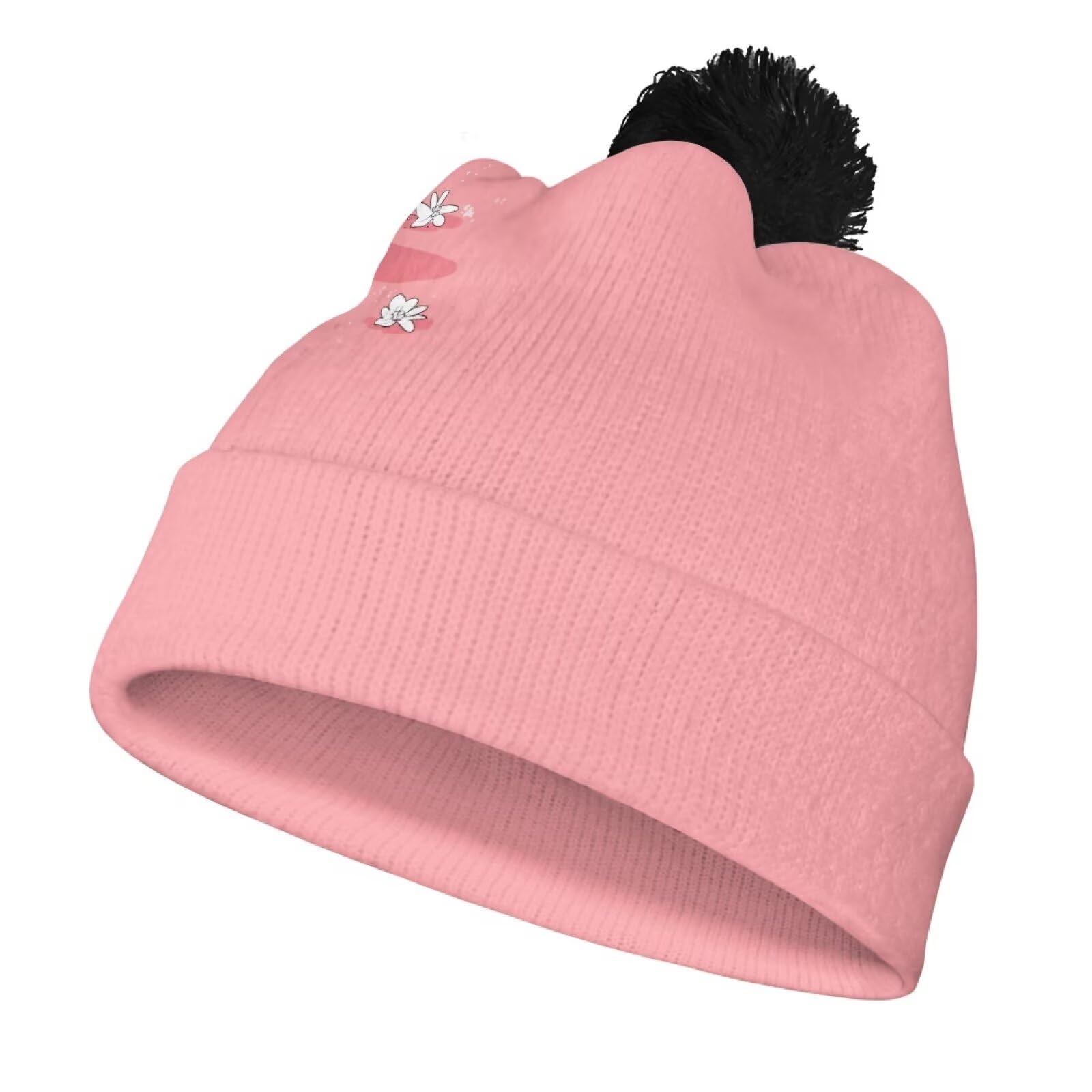 Uppodwarkid Boys Winter Hat Axolotl Beanie for Kids Pom pom for Hats Graphic Beanie with Animal Soft Cold Cap Funny Hat Double Layers for Outdoor Sport Winter Fall Spring