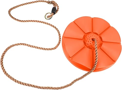 Miniatura 8 de Sorbus Columpio de asiento de disco – Columpio de árbol de cuerda de mono para niños, columpios con cremallera para juego, árbol, patio trasero al