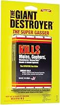 The Giant Destroyer (Gas Killer) (1Pack of 4 Tubes) Kills Moles, Gophers, Woodchucks, Norway Rats, Skunks, Ground Squirrels in Their Holes, Tunnels, Burrows. NO Dealing w/Dead pest, Better Than Traps