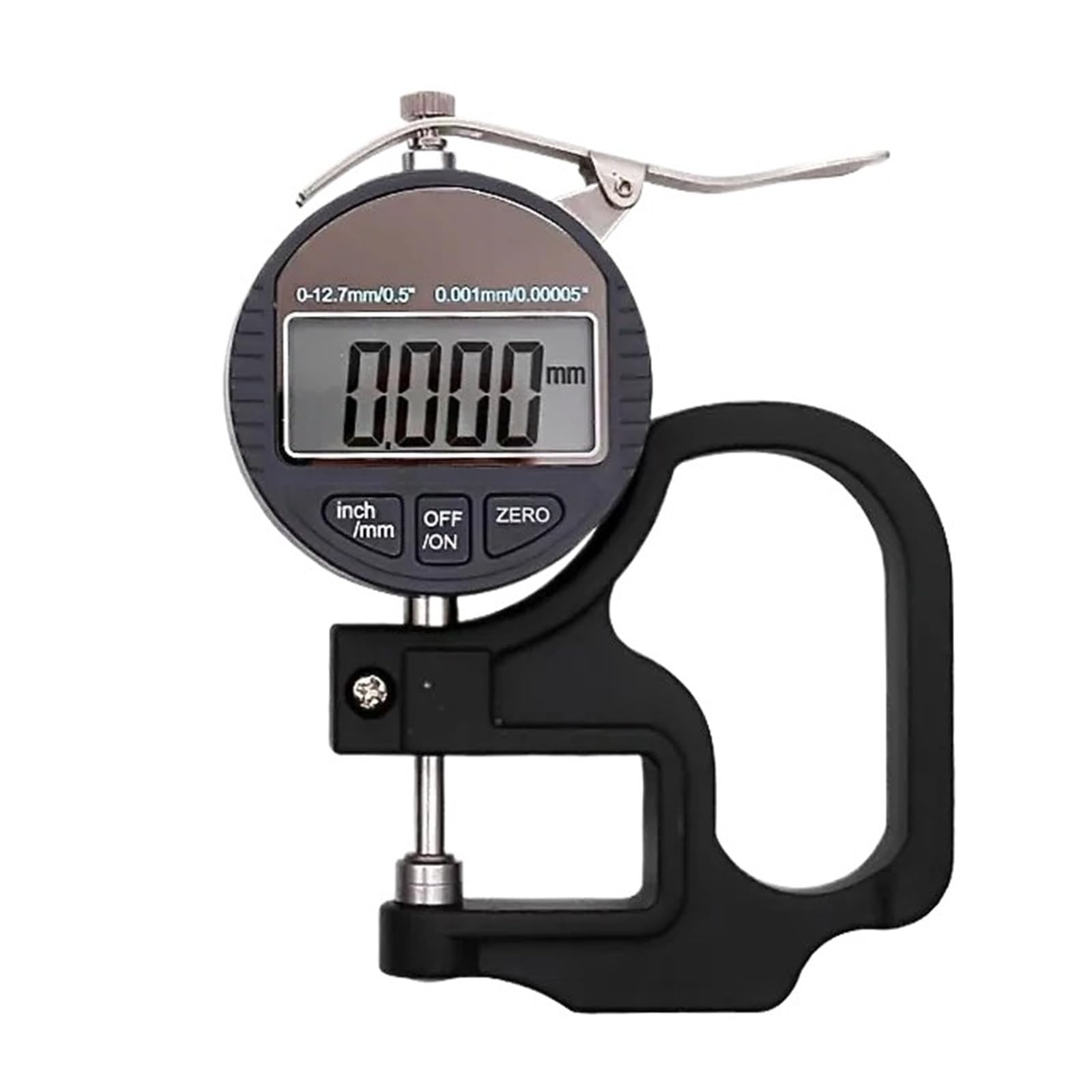 0,01 mm / 0,001 mm Elektroniczny miernik grubości 12,7 mm / 25,4 mm Cyfrowy mikrometr Mikrometro Tester grubości Zmierz wszystko(0-12.7mm 0.001mm)