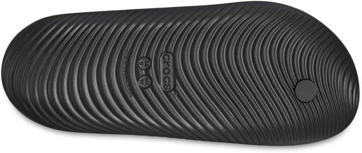 Crocs Unisex-Adult Mellow Flip Flops, Recovery Slides, Bone, Black, 4 Men/6 Women