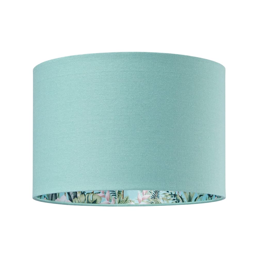 Unique Jungle Print Duck Egg Lampshade with Palm Trees, Sloths and Elephants ...