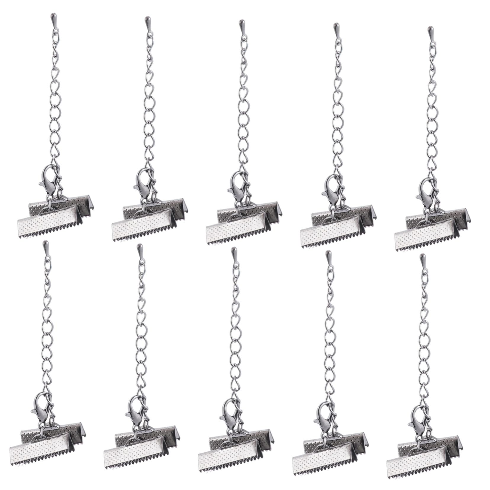 COHEALI 20pcs Jewelry Buckle Set Lobster Buckles Iron DIY Clips Extension Chain Jewelry Making