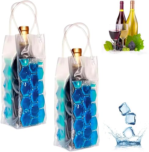 Funda de vino de hielo, bolsa de vino helado, enfriador de vino, refrigerador de vino, enfriador de botellas de vino para champán rojo blanco o