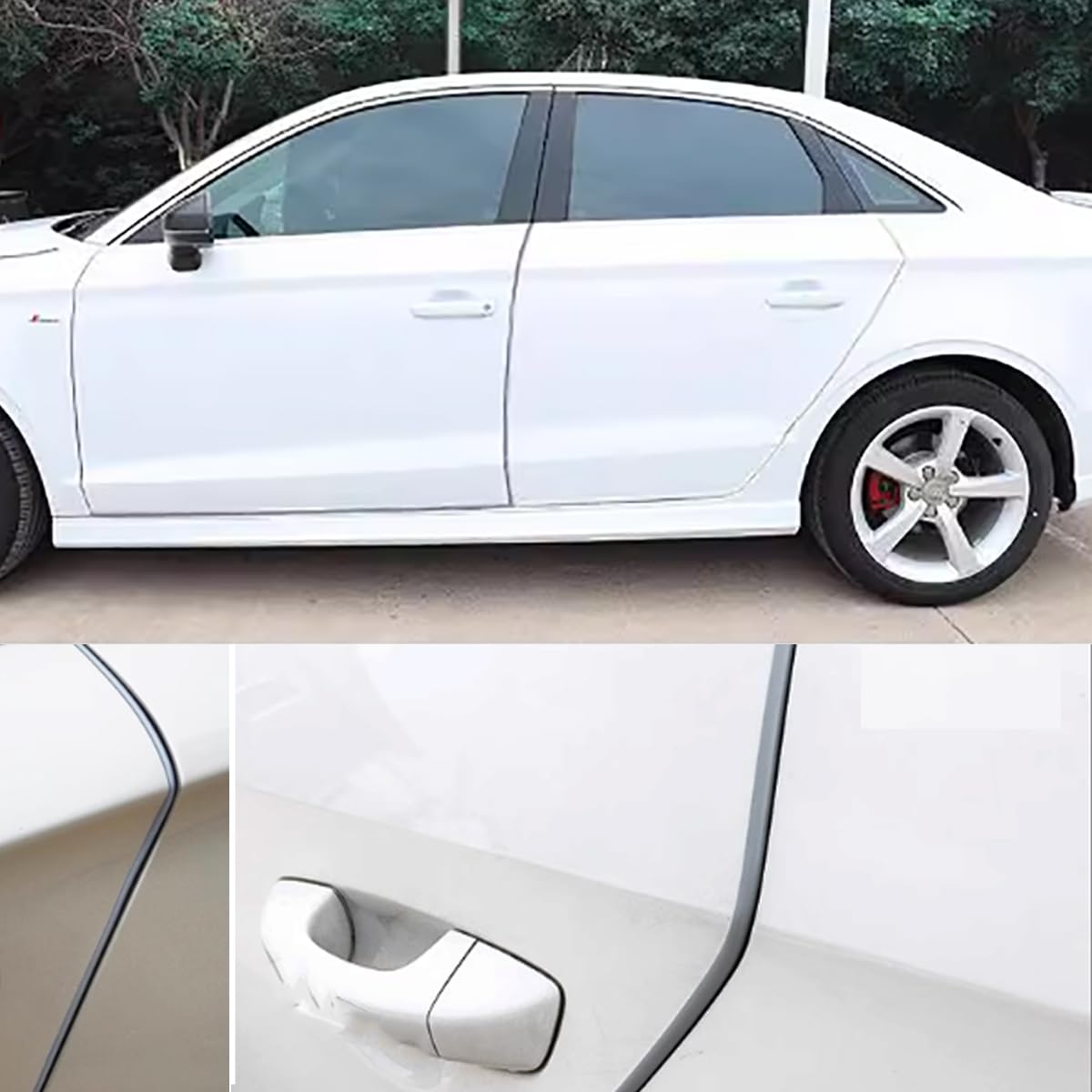 CTRICALVER Paraspigoli Auto Portiere, Forma a U PVC Guarnizione Portiera Auto,Proteggi Bordo Striscia, Paracolpi Portiere Proteggi, per la Maggior Parte delle Automobili (10M Grigio)